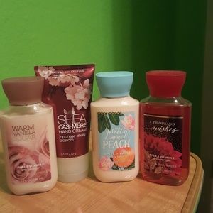 Bath and Body Works travel size lotions,body wash